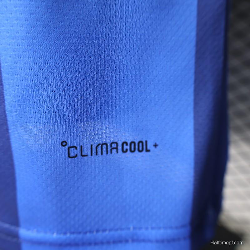 2026 Player Version Italy Blue with Tonal Vertical Stripes Jersey