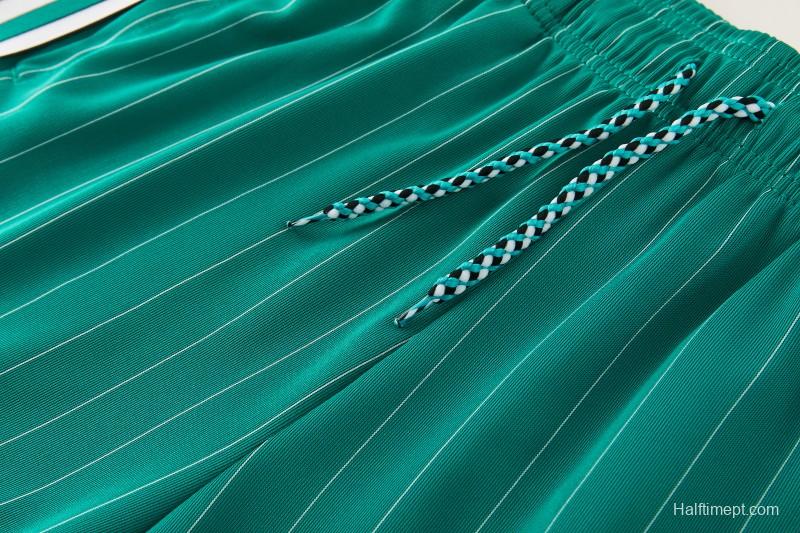 26/27 Liverpool   Green Pinstripe  Short Sleeve+Soccer Shorts