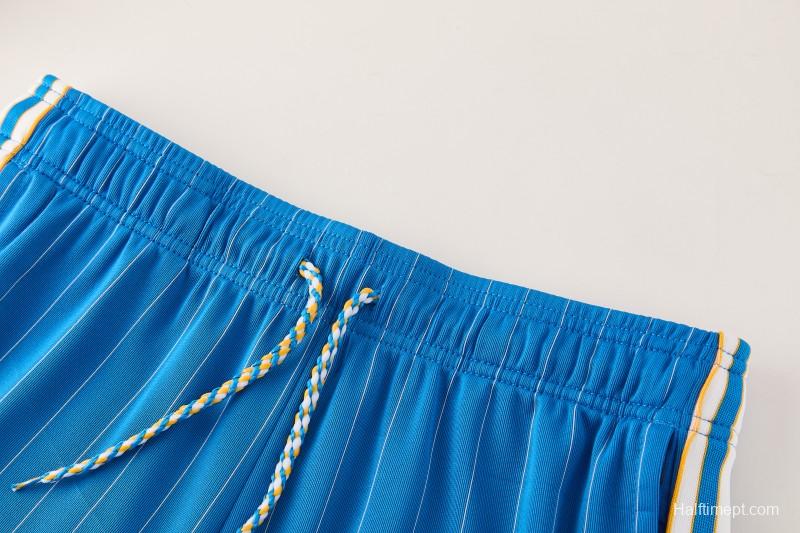 26/27 Real Madrid  Blue Pinstripe  Short Sleeve+Soccer Shorts