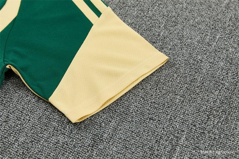 2026 Real Madrid Green & Cream  Short Sleeve+Soccer Shorts