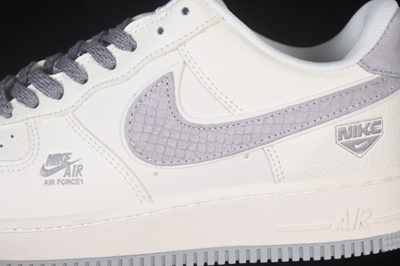 Nike Air Force 1 '07 Low Light Bone Grey Low-Top Casual Skate Shoes - DN9688-107