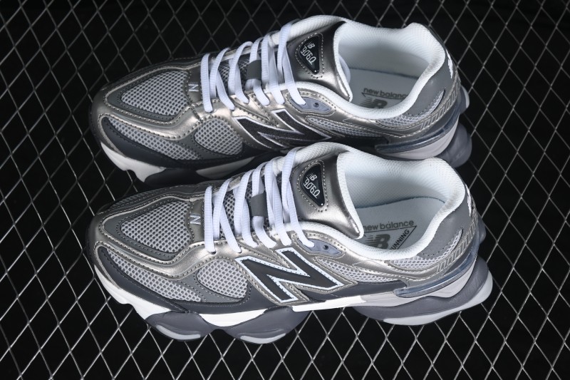 New Balance 9060 Retro Running Shoes with ABZORB Cushioning and Suede Overlays - U906051K
