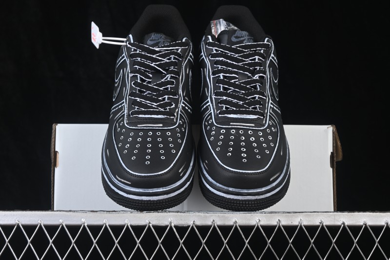 Nike Air Force 1 '07 Low Casual Skate Shoes with Full-Length Air Cushion - CW2288-001