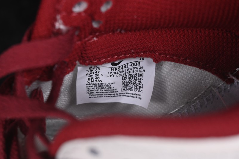 Nike SB Dunk Low White Red Skateboarding Shoes - HF5441-008