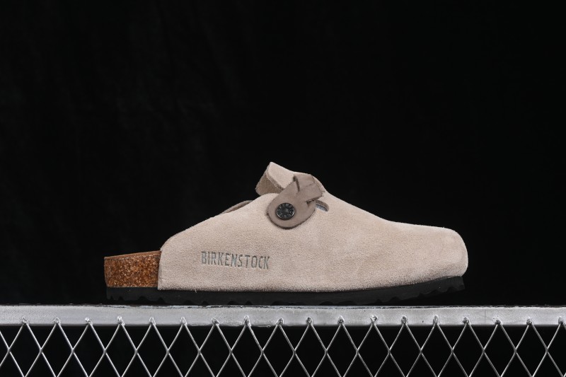 Birkenstock Sandals Series 0560771 Grey Knit with Soft Leather and Lambswool Lining