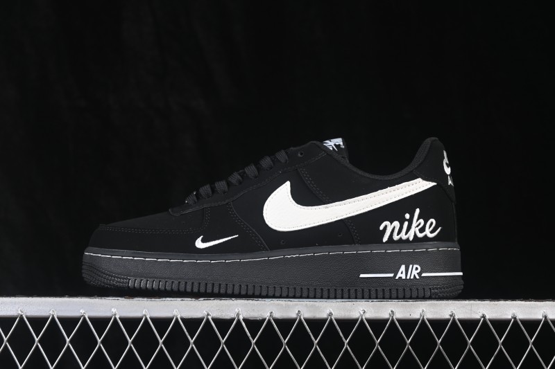 Nike Air Force 1 '07 Low Black Suede Warrior Casual Sneakers with Full-Length Air Cushion - NH0601-547