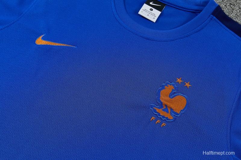 26/27 France Blue Short Sleeve+Soccer Shorts