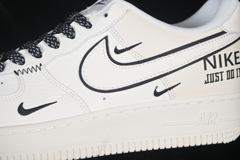 Nike Air Force 1 '07 Low Casual Sneakers in Off-White with Full-Length Air Cushion - MM5288-082