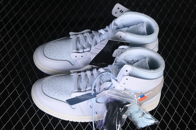 Off-White x Air Jordan 1 Retro High Top Basketball Shoes White - AA3834-100
