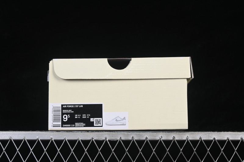 Nike Air Force 1 '07 Low Retro Basketball Shoes with Classic White and Dark Grey Colorway - SM6668-119