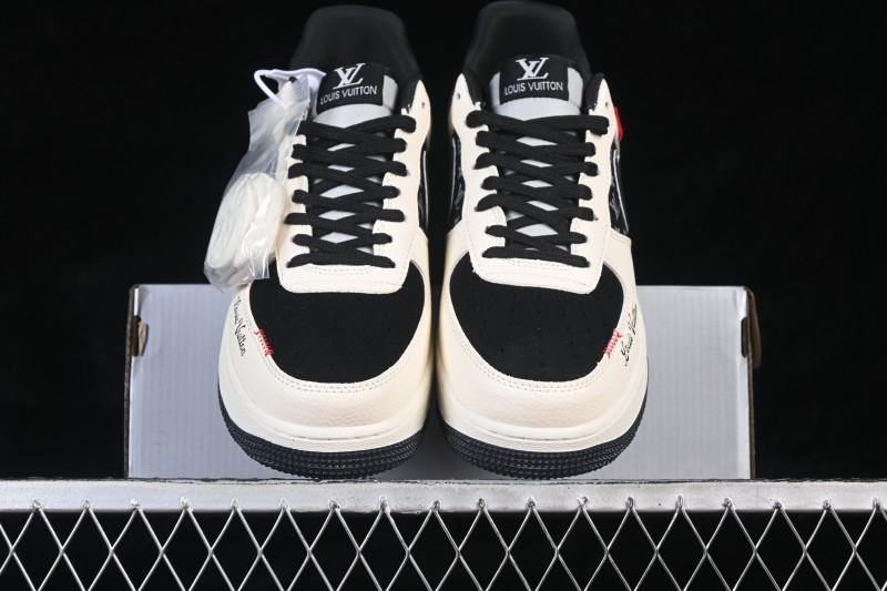 Nike Air Force 1 '07 Low LV Collab Classic Black and Sail Casual Sneakers - LD1999-022