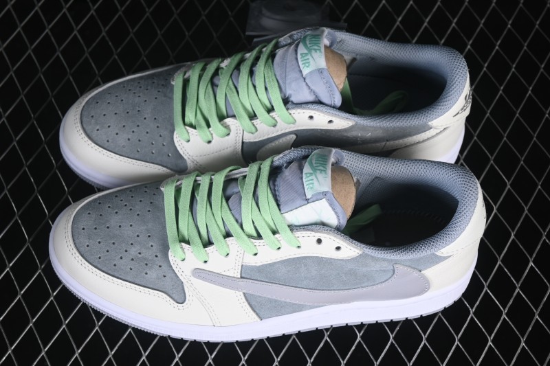 Nike Travis Scott x Air Jordan 1 Low OG Retro Basketball Shoes with Reverse Swoosh Design - HQ2004-400