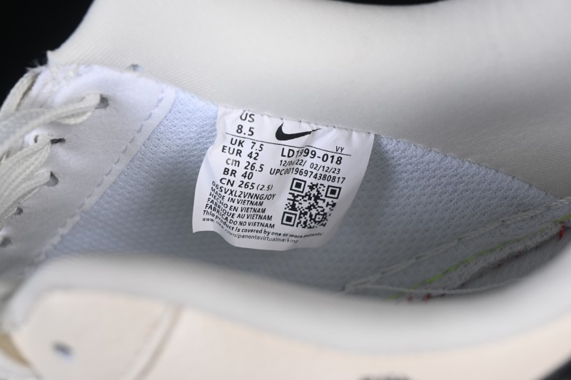 Nike Air Force 1 '07 Low Classic Basketball Sneakers with Cream and Black Color Blocking - LD1999-018