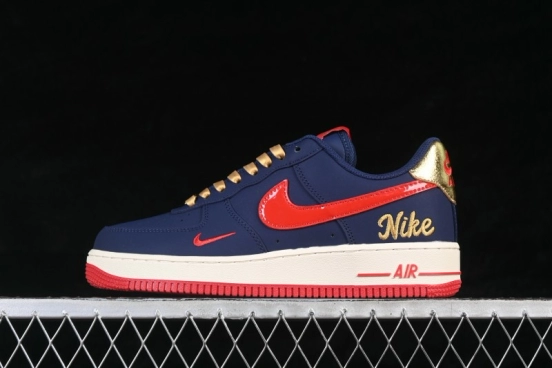 Nike Air Force 1 '07 Low Basketball Sneakers with Classic Design and Metallic Accents - NH0601-529