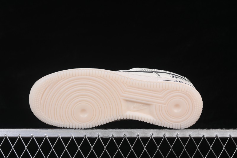 Nike Air Force 1 '07 Low Basketball Shoes with Classic Air-Sole Cushioning and Durable Leather Upper - SM6668-131
