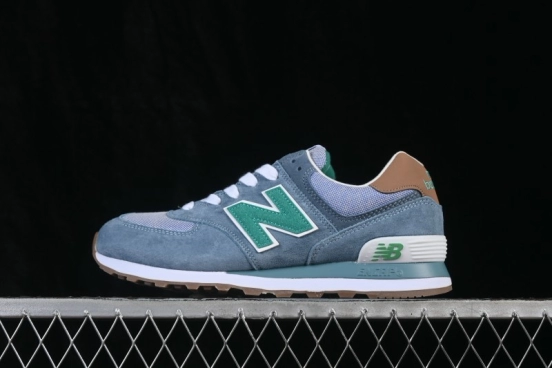 New Balance 574 Classic Retro Running Shoes with Suede and Mesh Upper - ML574PIA