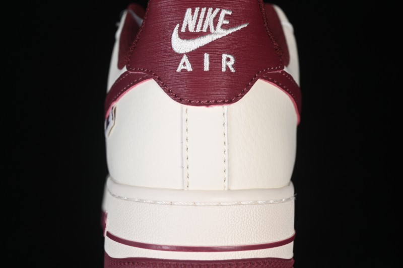 Nike Air Force 1 '07 Low Basketball Shoes with Tree Bark Wine Color Design - SM6668-126
