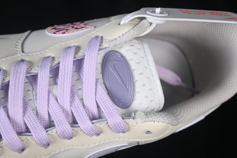 Nike Air Force 1 '07 Low Women's Casual Skateboarding Shoes with Hand-Painted Leopard Swoosh - FB1893-312