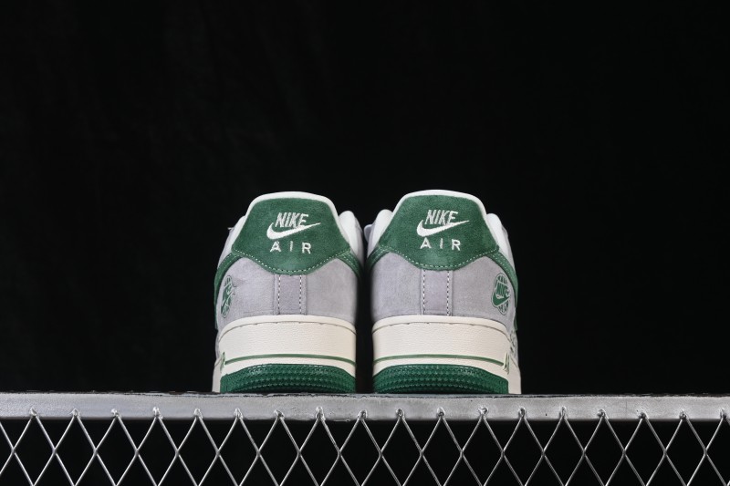 Nike Air Force 1 '07 Low Casual Sneakers with Green-Grey All-Over Print - DW8806-002