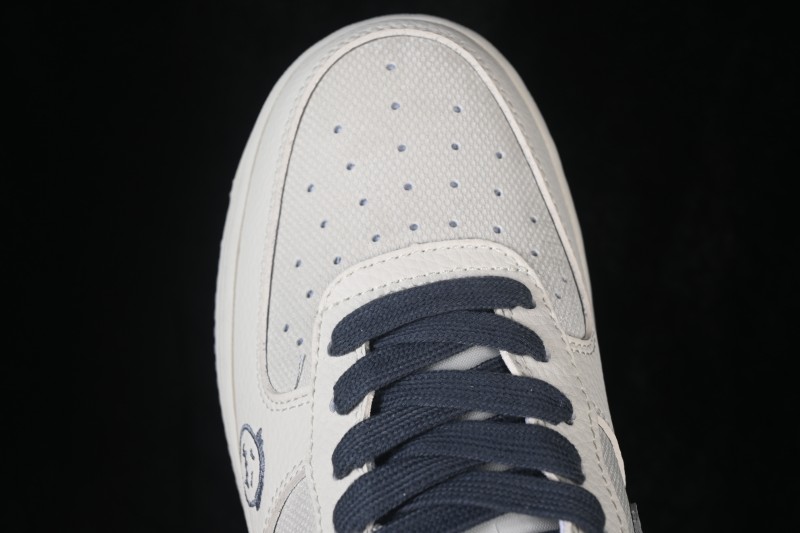 Nike Air Force 1 '07 Low Canvas White Grey Casual Skateboarding Shoes with Full-Length Air Cushion - DW8806-009