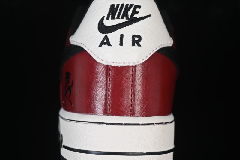 Nike Air Force 1 '07 Low Lunar New Year Edition Basketball Sneakers with Premium Leather Upper - HF3148-102