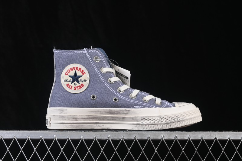 Converse Chuck 70 High-Top Canvas Sneakers with Suede Star Logo - A19148C