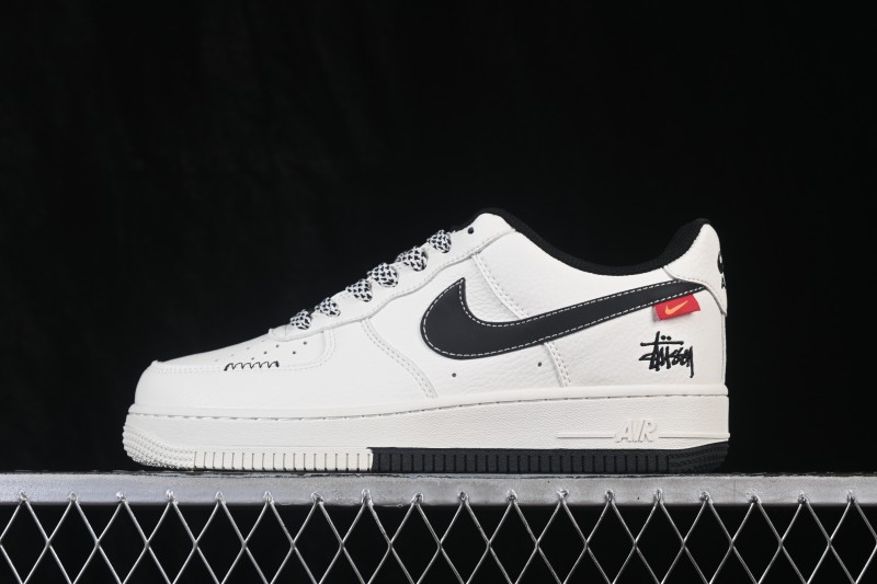 Nike Air Force 1 '07 Low Black and White Contrast Retro Basketball Sneakers - MM3399-817