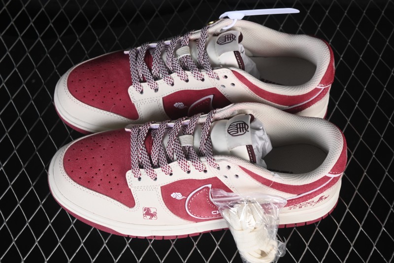 Nike SB Dunk Low Chinese New Year Red Custom Skateboarding Shoes - DN3168-024