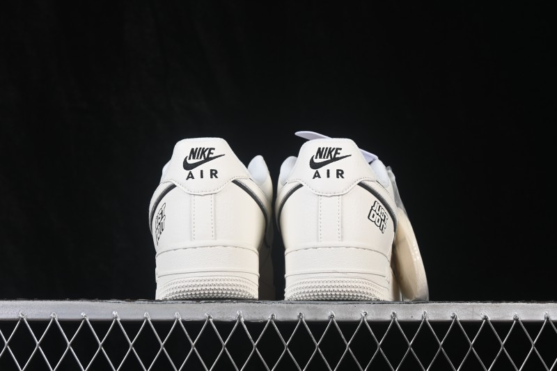 Nike Air Force 1 '07 Low Casual Sneakers in Milk White with Full-Length Air Cushion - MM5288-072