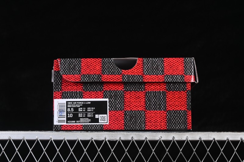 Nike Air Force 1 '07 Low Limited Edition Red Black Two-Tone Casual Skateboarding Shoes - KD1688-007