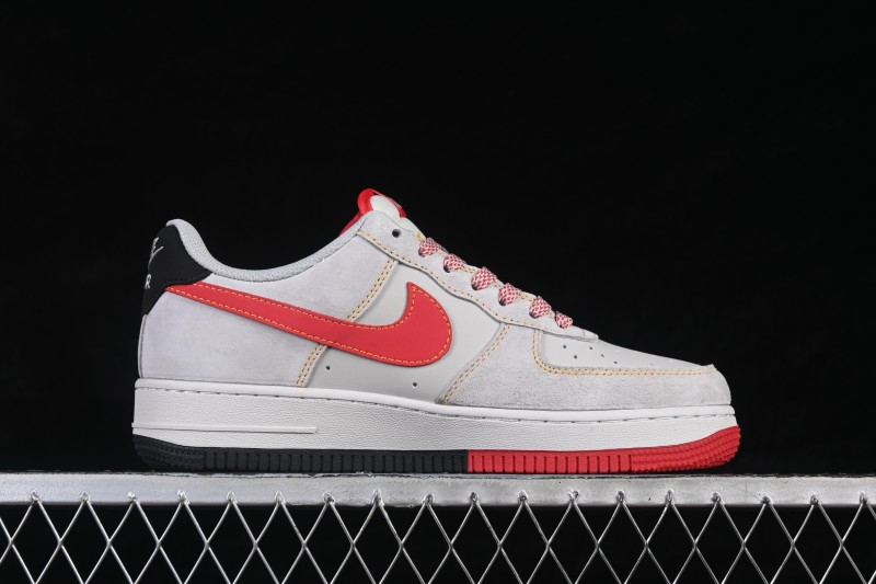 Nike Air Force 1 '07 Low Casual Sneakers with Red and Gold Chinese New Year Design - HT5088-629