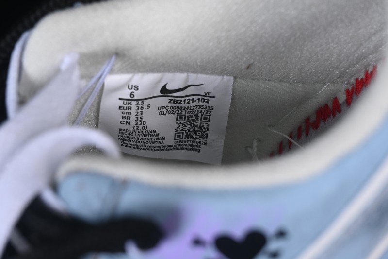 Nike Air Force 1 '07 Low 'Midnight Starburst' Hand-Painted Graffiti Sneakers with Retro Worn Aesthetic - ZB2121-120