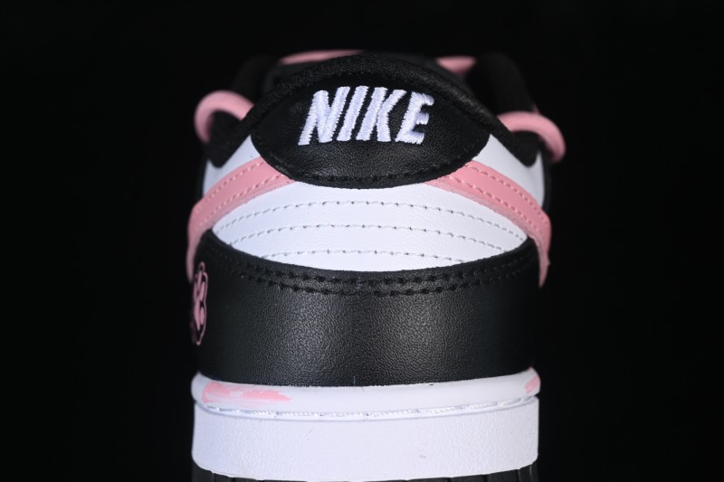 Nike SB Dunk Low Cat Paw Black Pink Deconstructed Strap Casual Skateboarding Shoes - DD1503-101