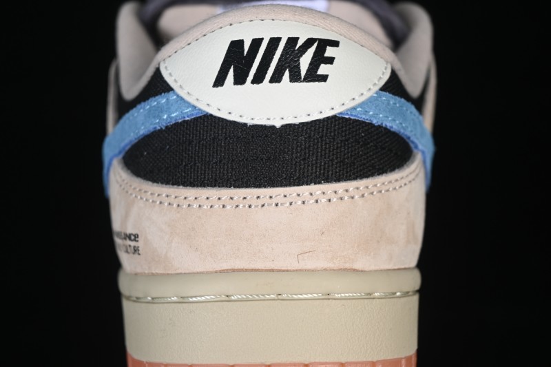 Nike SB Dunk Low Khaki Black Blue Swoosh Low-Top Skateboarding Shoes - HJ0367-200