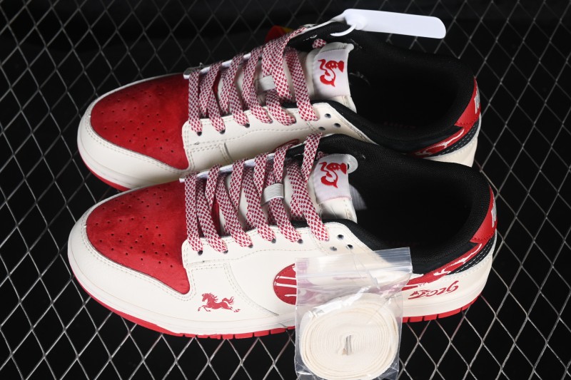 Nike SB Dunk Low Year of the Horse Limited Edition Off-White Premium Low-Top Skateboarding Shoes - FC1688-244
