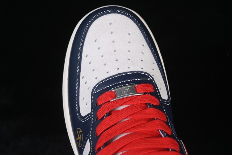 Nike Air Force 1 '07 Low Chinese New Year Edition Navy Red White Retro Basketball Sneakers - HT5088-617