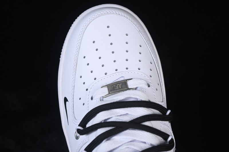 Nike Air Force 1 '07 Low Classic Casual Sneakers with Contrast Swoosh and Box Logo Heel - UP1668-595