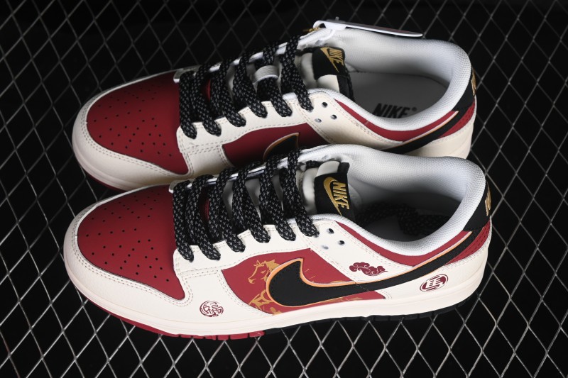 Nike SB Dunk Low Year of the Horse Limited Edition Amber Red Premium Low-Top Skateboarding Shoes - QW5288-113