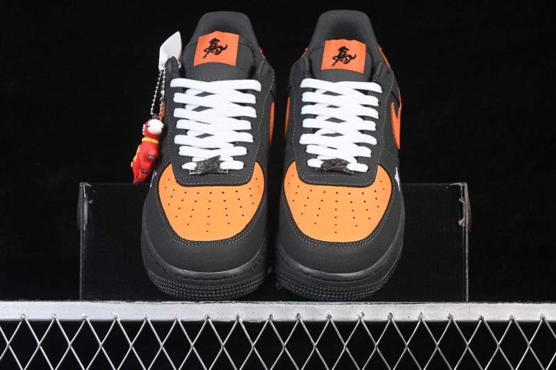 Nike Air Force 1 '07 Low Chinese New Year Edition Carbon Ash and Sunset Orange Casual Sneakers - XY9025-004