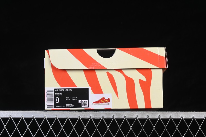 Nike Air Force 1 '07 Low Lunar New Year Limited Edition Casual Sneakers with Suede Gold Swoosh - XD0028-012