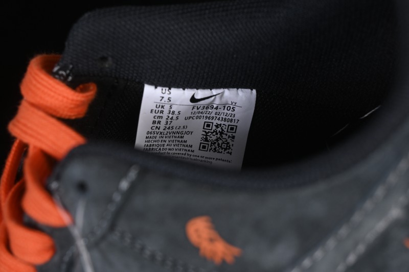 Nike Air Force 1 '07 Low Year of the Horse Special Edition with Rock Grey and Orange Accents - FV3694-105