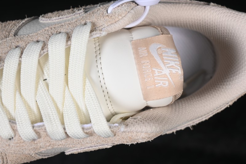 Nike Air Force 1 '07 Low Casual Skateboarding Shoes with Cream and Light Grey Colorway - HQ3905-001
