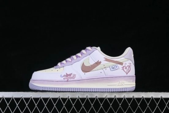Nike Air Force 1'07 Low Pastel Candy Doodle Hand-Drawn Graffiti Casual Sneakers - FB1839-321
