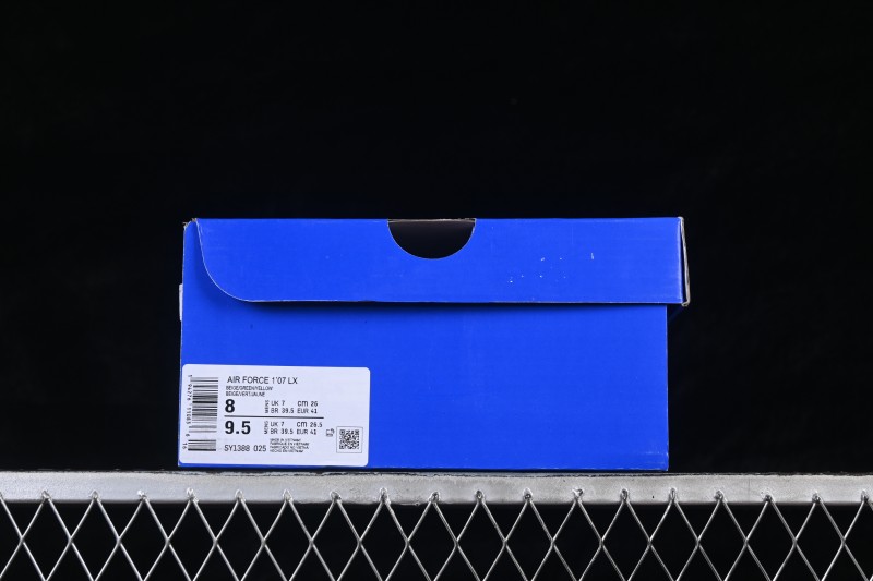 Nike Air Force 1 '07 Low Casual Sneakers with Grey-Green Accents and Full-Length Air Cushion - SY1388-025