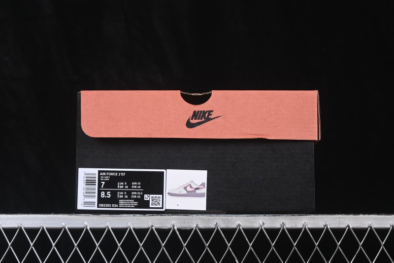 Nike Air Force 1 '07 Low Casual Skateboarding Shoes with Full-Length Air Cushion - DB3301-034