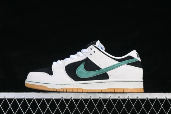 Nike SB Dunk Low Suede Grey Green Gum Skateboarding Shoes - HF3704-001