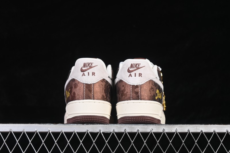 Nike Air Force 1 '07 Low Chinese New Year Lucky Edition White Brown Casual Sneakers - KD1688-005