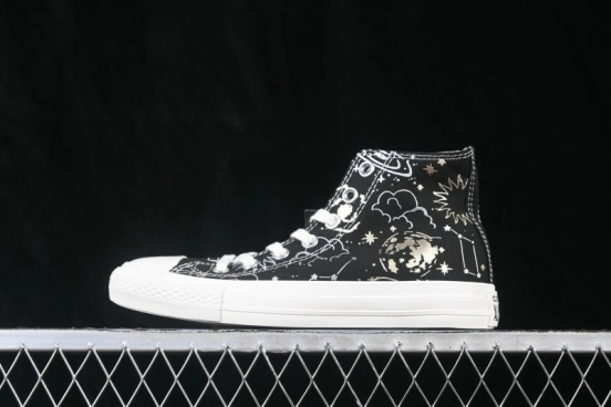Converse All Star Star Constellation Galaxy Print High-Top Canvas Sneakers - A23870C