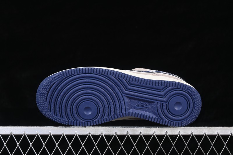 Nike Air Force 1 '07 Low LV Collaboration Grey Blue Pigskin Leather Casual Sneakers - KL1688-004