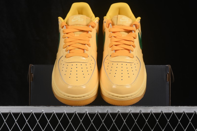 Nike Air Force 1 '07 Low Retro Running Shoes with Shiny Leather Upper and Vintage Accents - IO4489-700